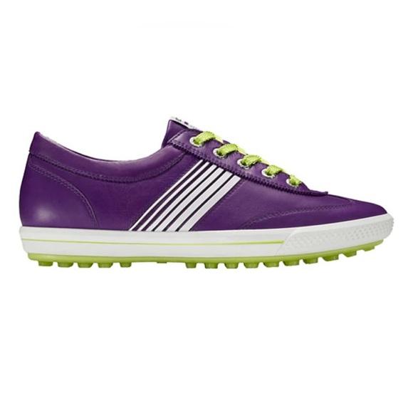 ECCO Street Premier Women’s Spikeless Golf Shoes EU 40 US 9–9.5 Purple Leather - Picture 1 of 9